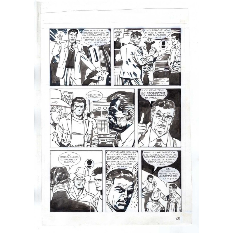 Nick Raider - Las Vegas! - p.65 - Renato Polese - Tavola Originale  - 1996