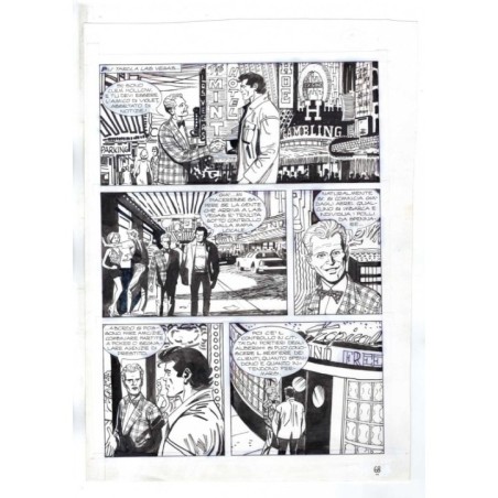 Nick Raider - Las Vegas! - p.68 - Renato Polese - Tavola Originale  - 1996
