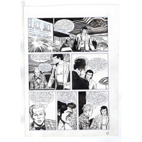 Nick Raider - Las Vegas! - p.69 - Renato Polese - Tavola Originale  - 1996