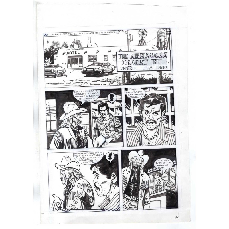 Nick Raider - Las Vegas! - p.70 - Renato Polese - Tavola Originale  - 1996