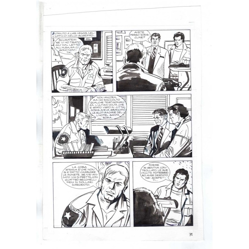 Nick Raider - Las Vegas! - p.71 - Renato Polese - Tavola Originale  - 1996