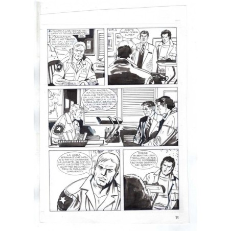 Nick Raider - Las Vegas! - p.71 - Renato Polese - Tavola Originale  - 1996