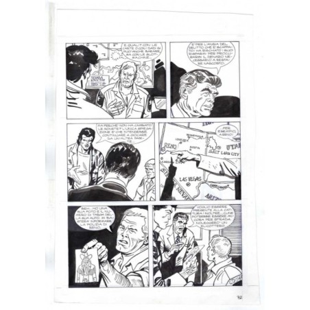 Nick Raider - Las Vegas! - p.72 - Renato Polese - Tavola Originale  - 1996