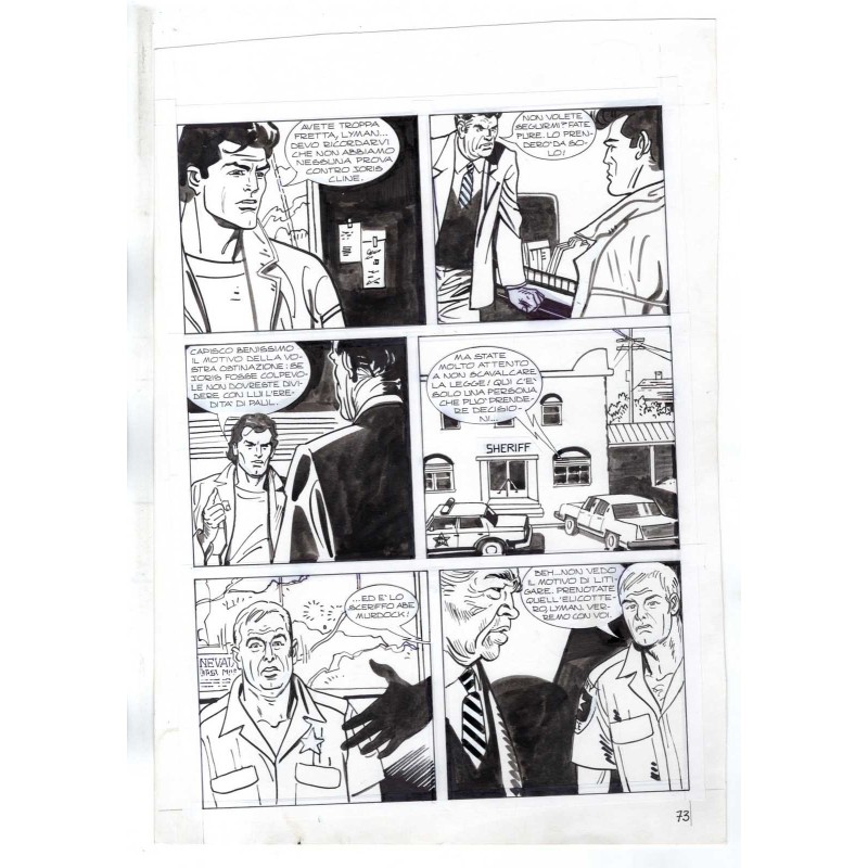 Nick Raider - Las Vegas! - p.73 - Renato Polese - Tavola Originale  - 1996