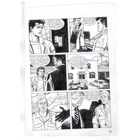 Nick Raider - Las Vegas! - p.73 - Renato Polese - Tavola Originale  - 1996