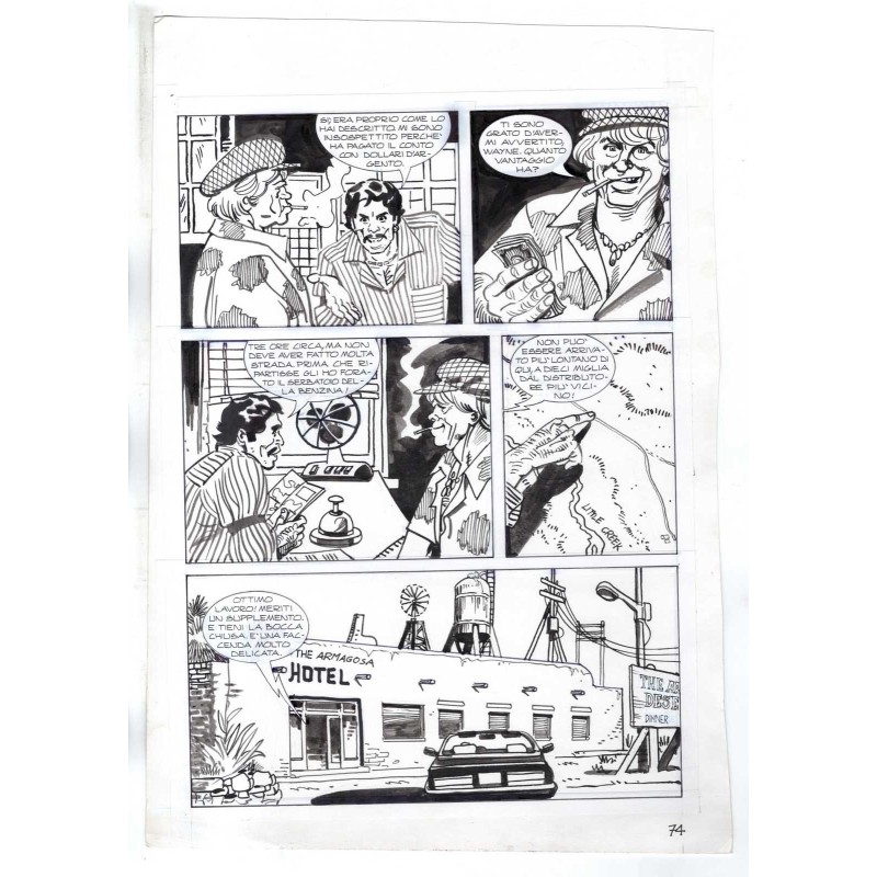 Nick Raider - Las Vegas! - p.74 - Renato Polese - Tavola Originale  - 1996