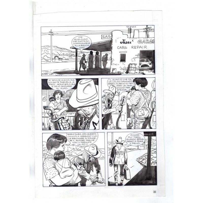 Nick Raider - Las Vegas! - p.75 - Renato Polese - Tavola Originale  - 1996