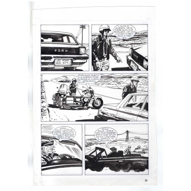 Nick Raider - Las Vegas! - p.76 - Renato Polese - Tavola Originale  - 1996