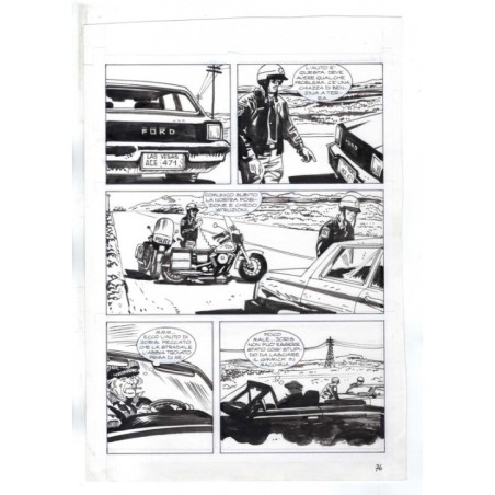 Nick Raider - Las Vegas! - p.76 - Renato Polese - Tavola Originale  - 1996