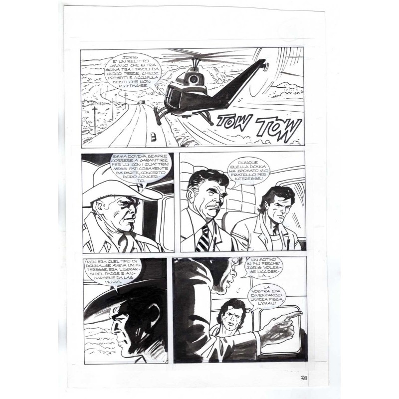 Nick Raider - Las Vegas! - p.78 - Renato Polese - Tavola Originale  - 1996