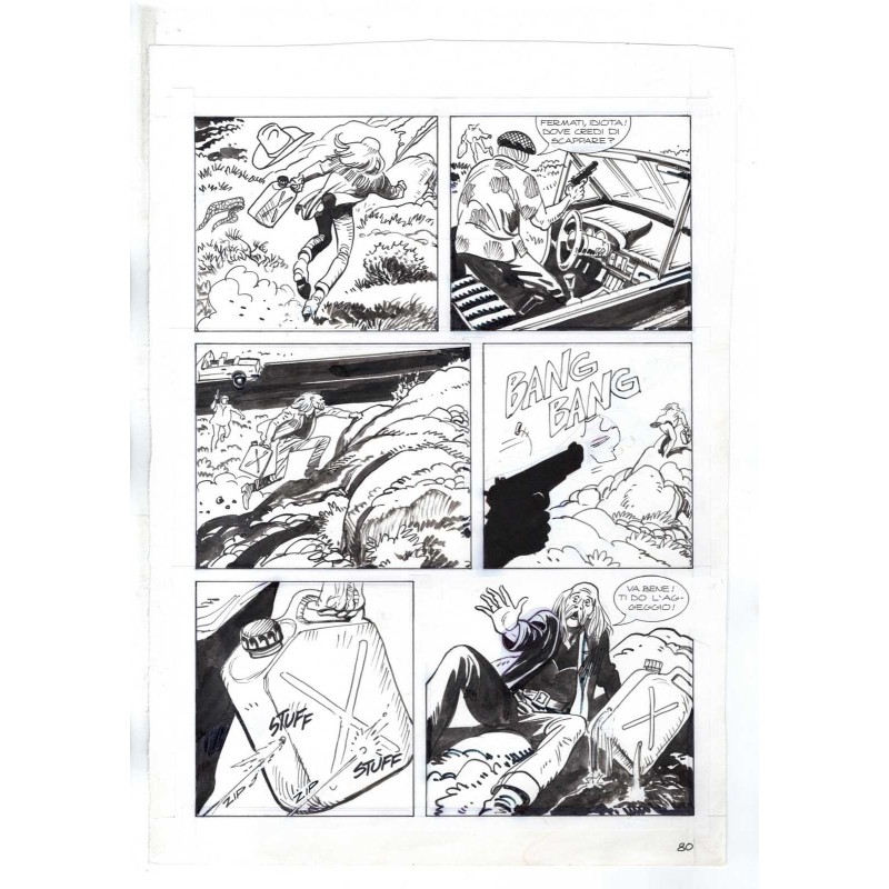 Nick Raider - Las Vegas! - p.80 - Renato Polese - Tavola Originale  - 1996