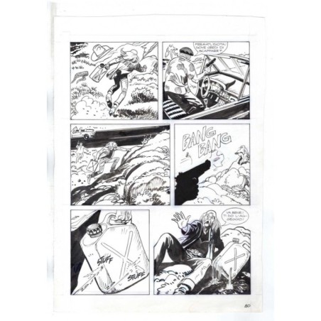 Nick Raider - Las Vegas! - p.80 - Renato Polese - Tavola Originale  - 1996