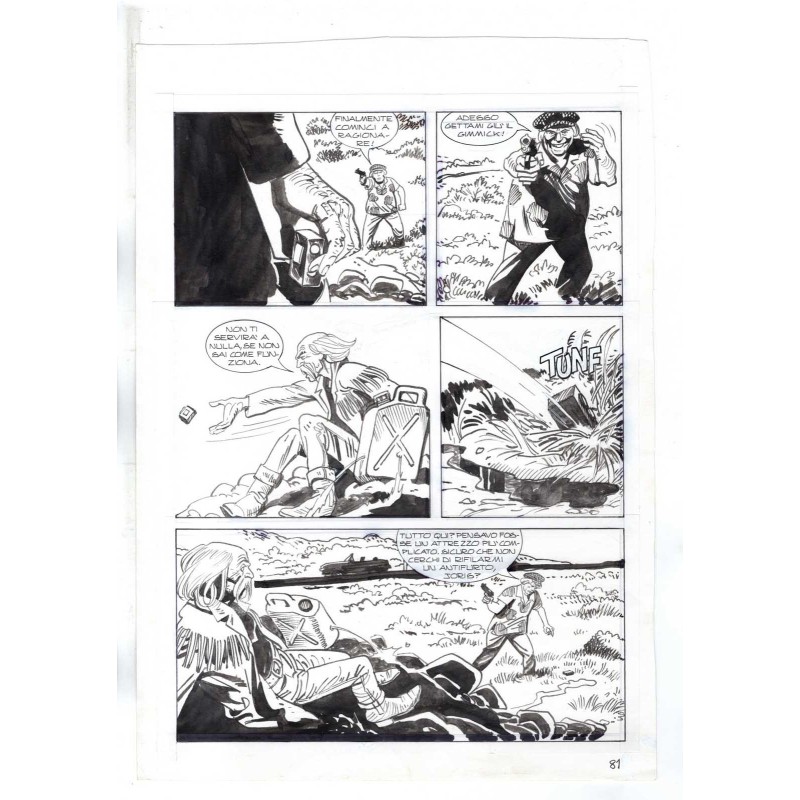 Nick Raider - Las Vegas! - p.81 - Renato Polese - Tavola Originale  - 1996