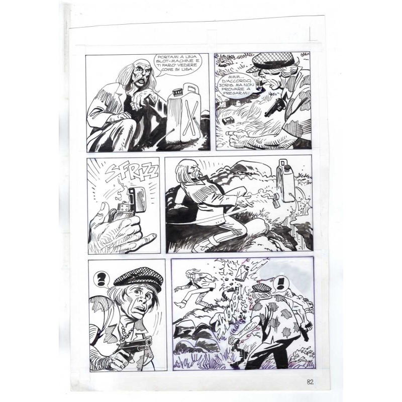 Nick Raider - Las Vegas! - p.82 - Renato Polese - Tavola Originale  - 1996