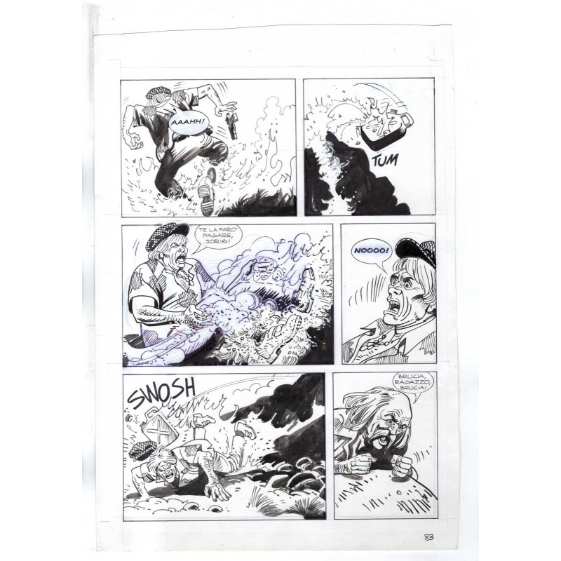 Nick Raider - Las Vegas! - p.83 - Renato Polese - Tavola Originale  - 1996