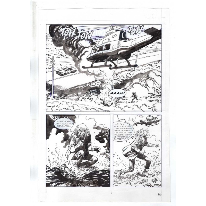 Nick Raider - Las Vegas! - p.84 - Renato Polese - Tavola Originale  - 1996
