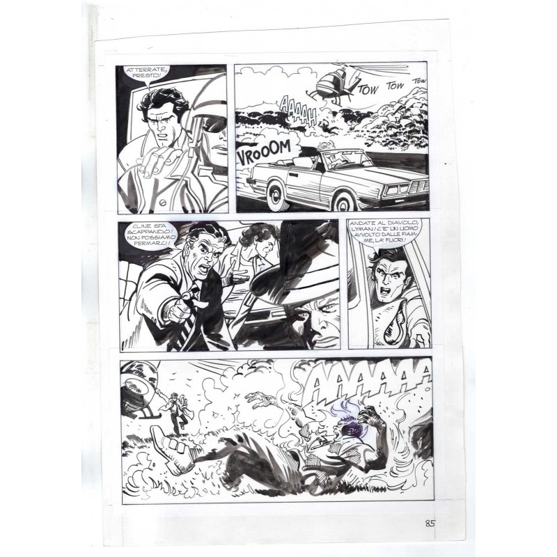 Nick Raider - Las Vegas! - p.85 - Renato Polese - Tavola Originale  - 1996