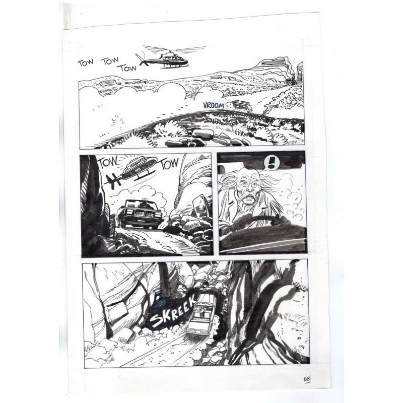 Nick Raider - Las Vegas! - p.88 - Renato Polese - Tavola Originale  - 1996