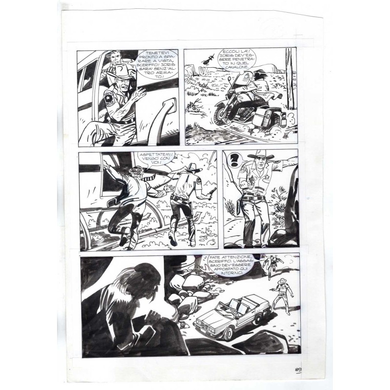 Nick Raider - Las Vegas! - p.89 - Renato Polese - Tavola Originale  - 1996