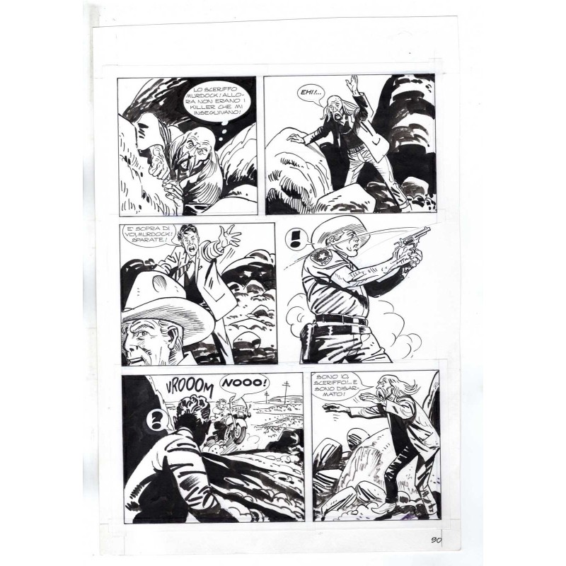 Nick Raider - Las Vegas! - p.90 - Renato Polese - Tavola Originale  - 1996