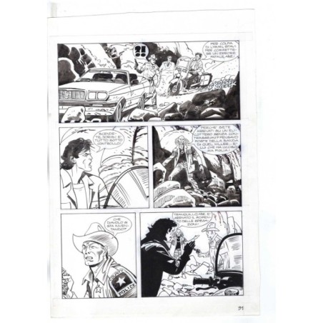 Nick Raider - Las Vegas! - p.91 - Renato Polese - Tavola Originale  - 1996