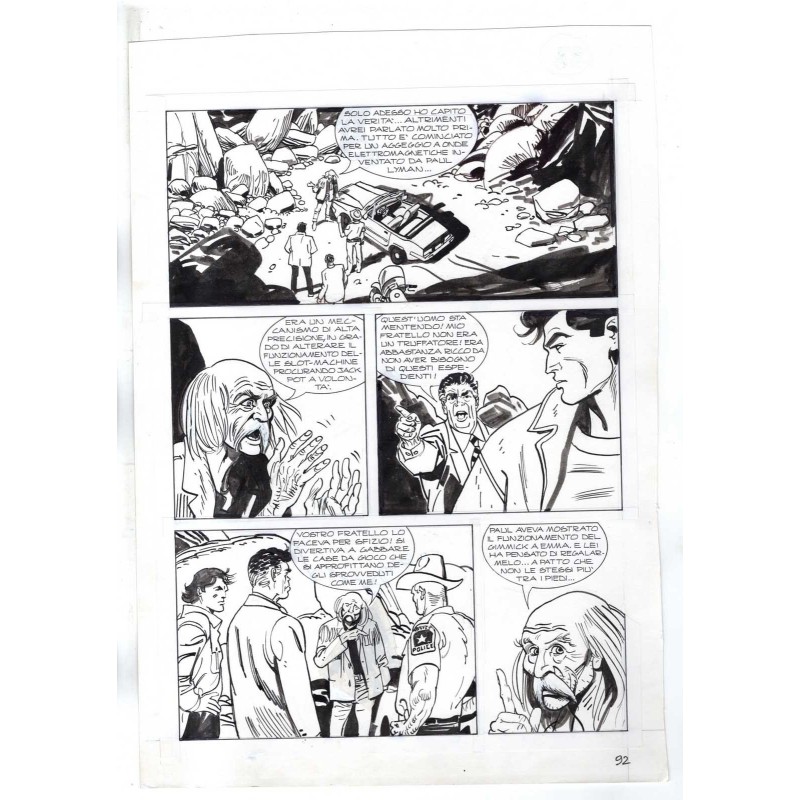 Nick Raider - Las Vegas! - p.92 - Renato Polese - Tavola Originale  - 1996