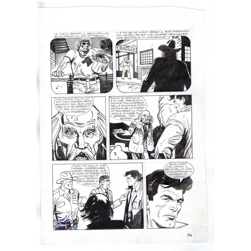Nick Raider - Las Vegas! - p.94 - Renato Polese - Tavola Originale  - 1996