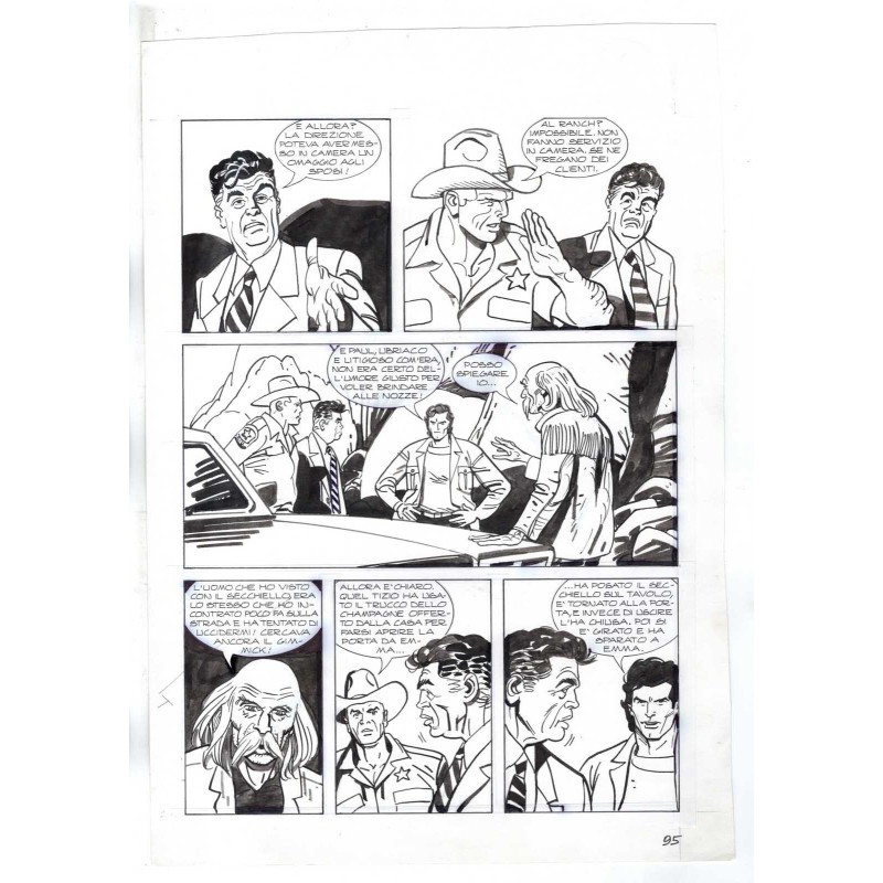 Nick Raider - Las Vegas! - p.95 - Renato Polese - Tavola Originale  - 1996