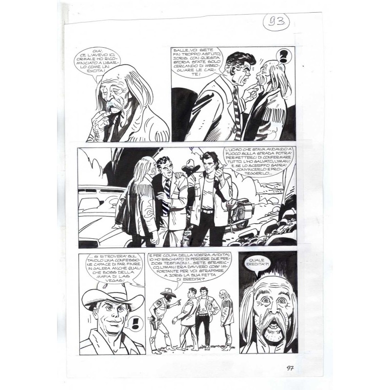 Nick Raider - Las Vegas! - p.97 - Renato Polese - Tavola Originale  - 1996