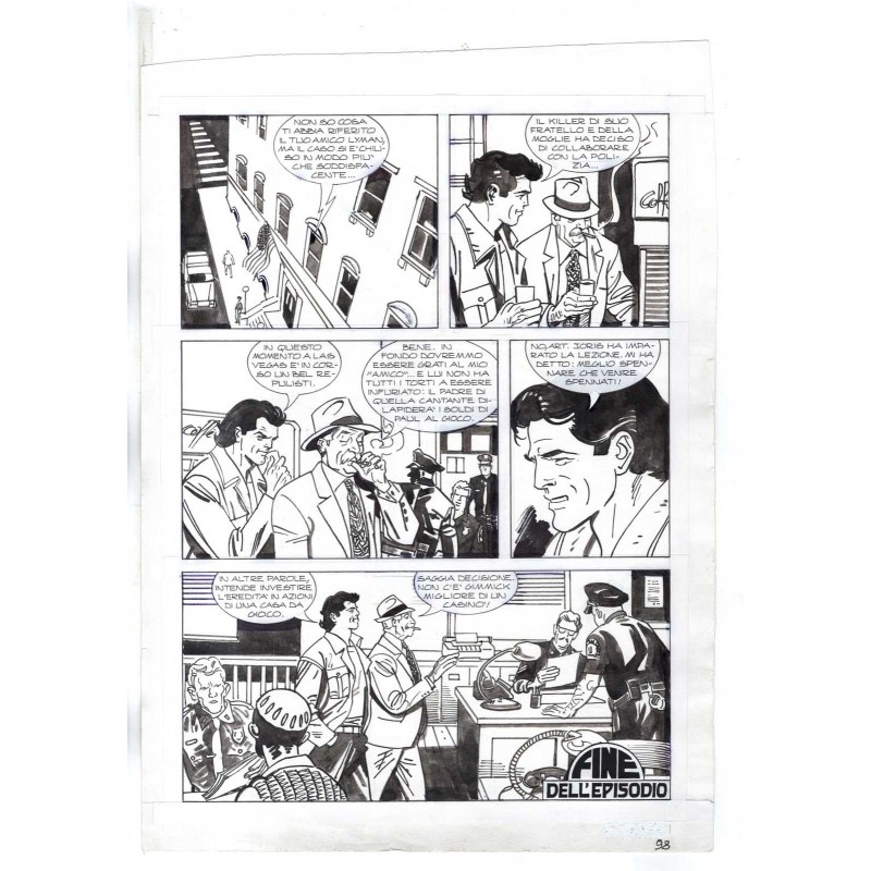 Nick Raider - Las Vegas! - p.fin - Renato Polese - Tavola Originale  - 1996