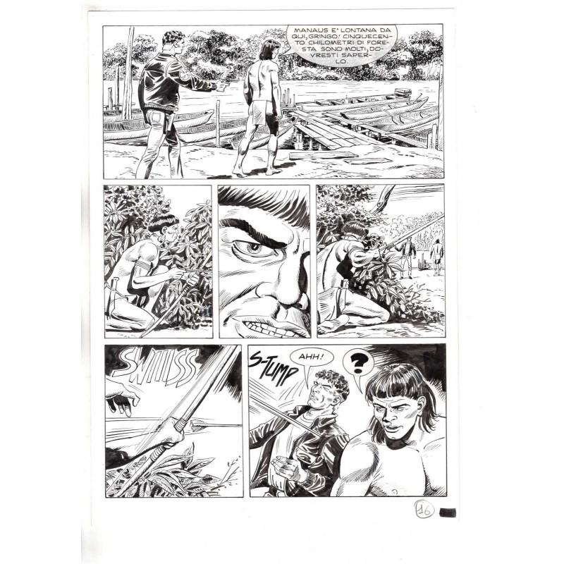 Mister No - Black lagoon - p.16 - Di Vitto - Tavola Originale  - 2006