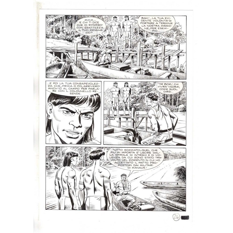 Mister No - Black lagoon - p.24 - Di Vitto - Tavola Originale  - 2006