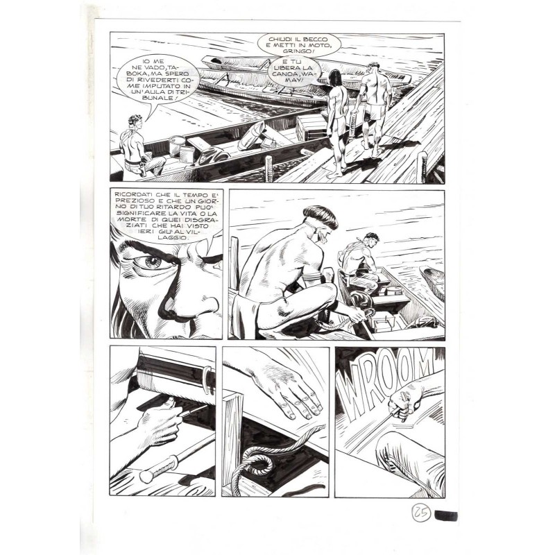 Mister No - Black lagoon - p.25 - Di Vitto - Tavola Originale  - 2006