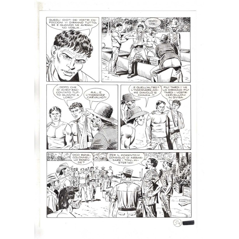 Mister No - Black lagoon - p.34 - Di Vitto - Tavola Originale  - 2006
