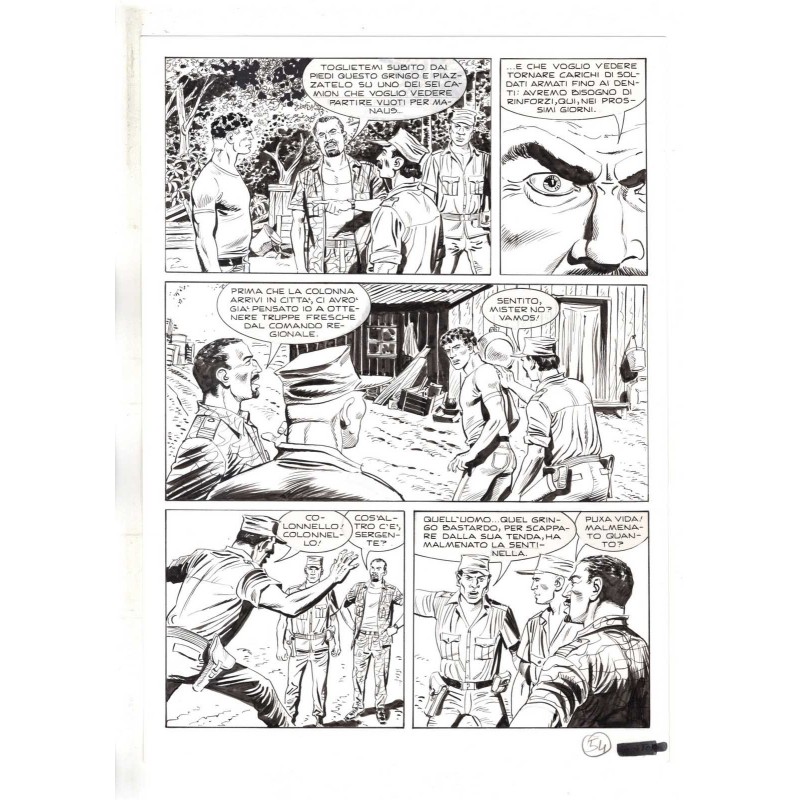 Mister No - Black lagoon - p.54 - Di Vitto - Tavola Originale  - 2006