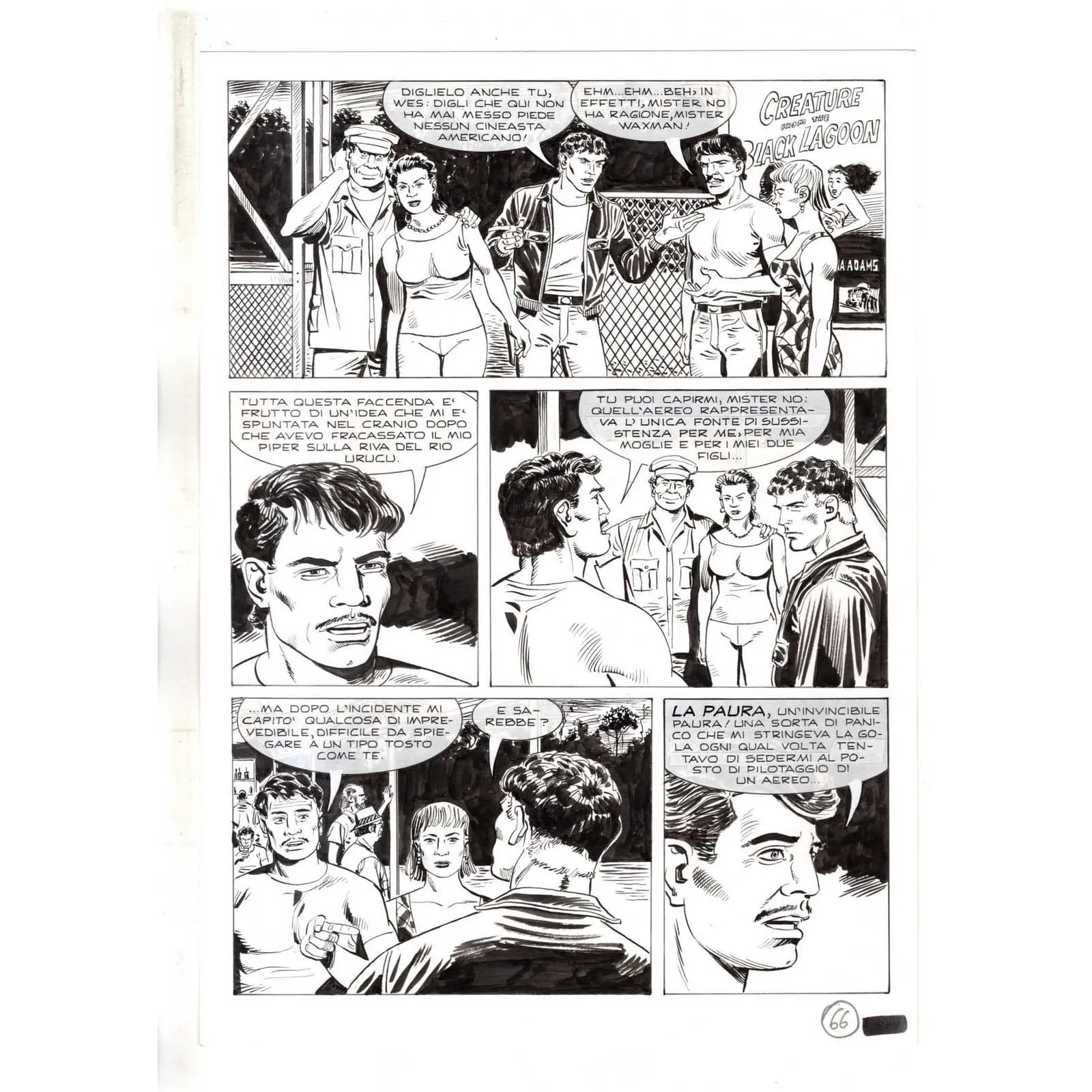 Mister No - Black lagoon - p.66 - Di Vitto - Tavola Originale  - 2006