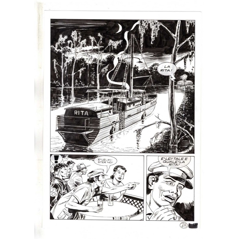 Mister No - Black lagoon - p.78 - Di Vitto - Tavola Originale  - 2006