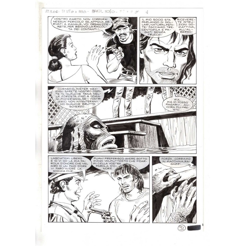 Mister No - Black lagoon - p.92 - Di Vitto - Tavola Originale  - 2006