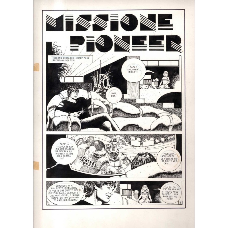 Lanciostory - Missione Pioneer - p.tit - Cossu - Tavola Originale  - 1982