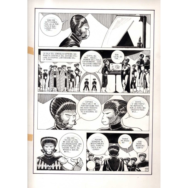 Lanciostory - Missione Pioneer - p.7 - Cossu - Tavola Originale  - 1982
