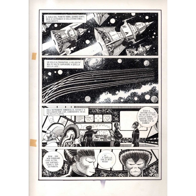 Lanciostory - Missione Pioneer - p.9 - Cossu - Tavola Originale  - 1982