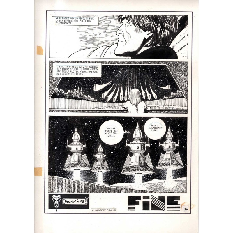 Lanciostory - Missione Pioneer - p.fin - Cossu - Tavola Originale  - 1982