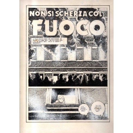 Lanciostory - Non si scherza col fuoco - tit - Cossu - Tavola Originale  - 1983