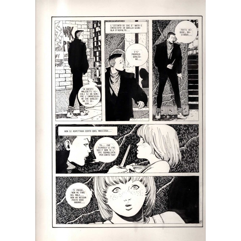 Lanciostory - Non si scherza col fuoco - p.5 - Cossu - Tavola Originale  - 1983