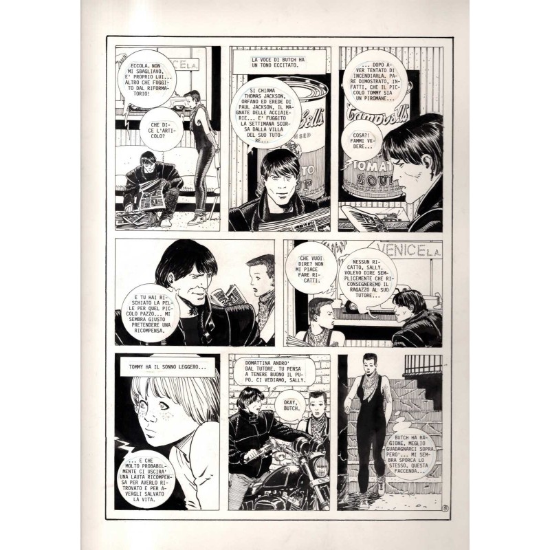 Lanciostory - Non si scherza col fuoco - p.8 - Cossu - Tavola Originale  - 1983