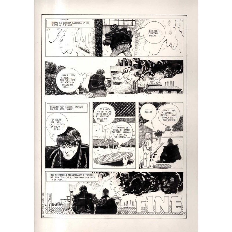 Lanciostory - Non si scherza col fuoco - fin - Cossu - Tavola Originale  - 1983