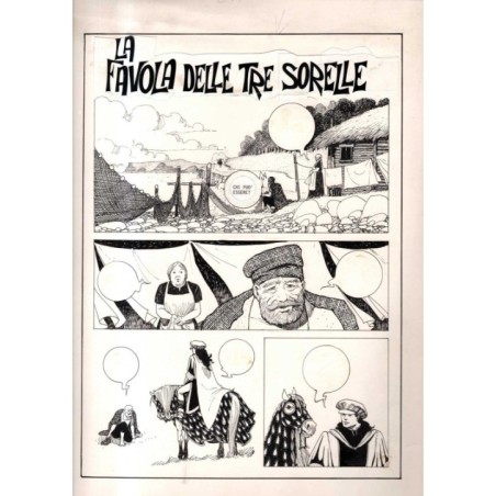 Lanciostory - Favola tre sorelle - p.tit - Cossu - Tavola Originale  - 1984