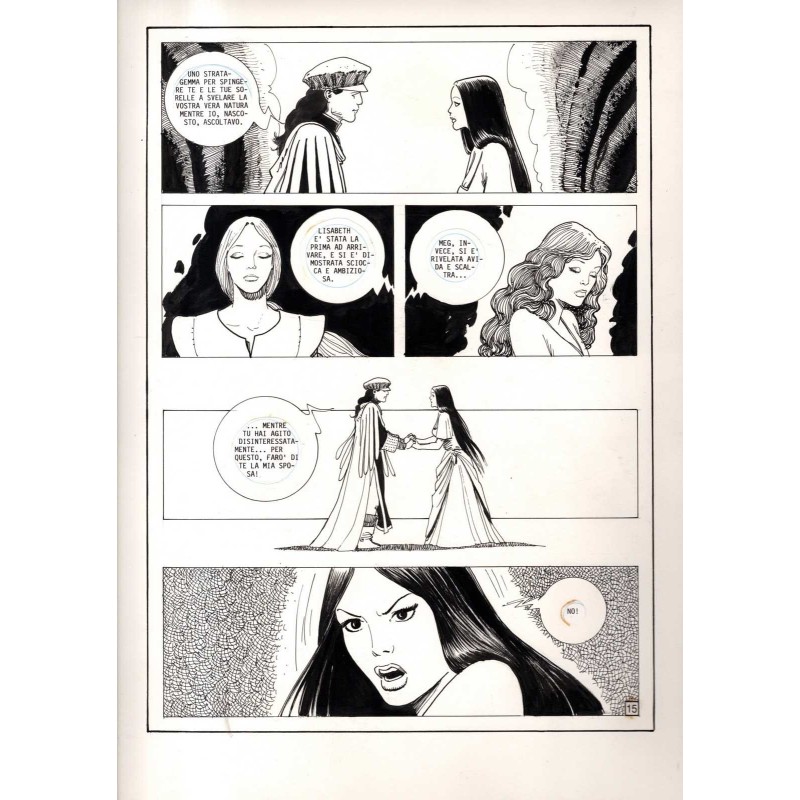 Lanciostory - Favola tre sorelle - p.15 - Cossu - Tavola Originale  - 1984