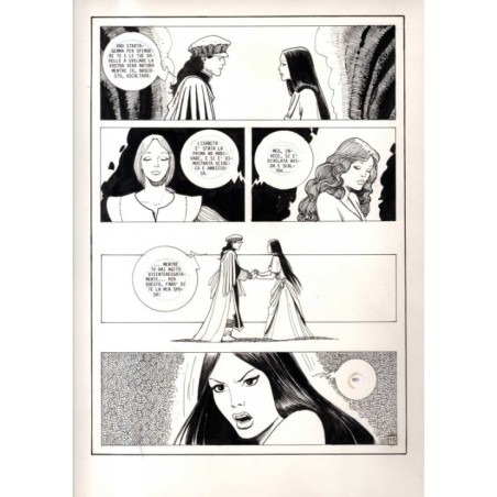 Lanciostory - Favola tre sorelle - p.15 - Cossu - Tavola Originale  - 1984