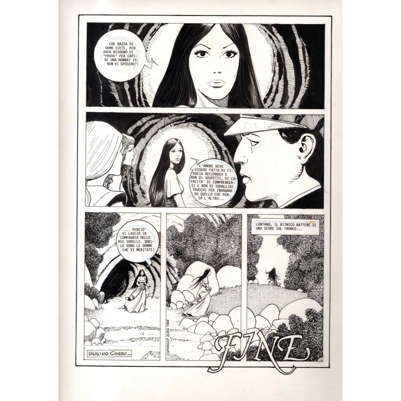 Lanciostory -  Favola tre sorelle  - p.fin - Cossu - Tavola Originale  - 1984